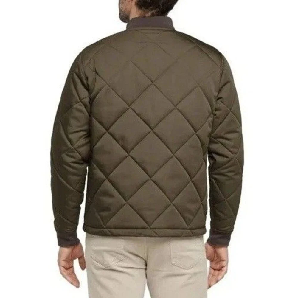 Banana Republic Men's Large L Green Quilted Bomber Jacket NWT